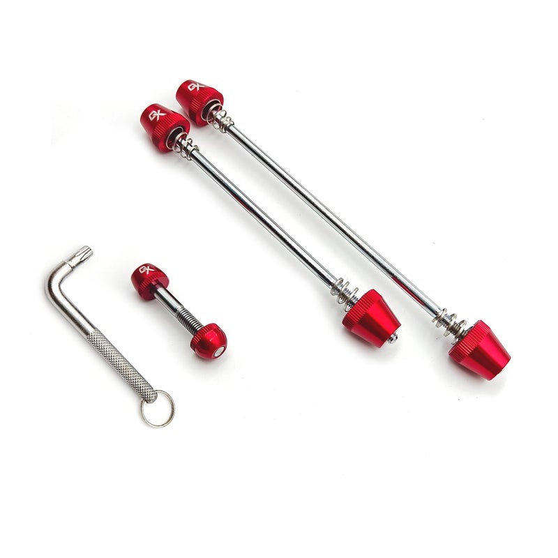 ONIPAX Bike AntiTheft Locking Skewer 7 Lobe Bicycle Wheel Hub Secure Binder Bolt Kit with Key