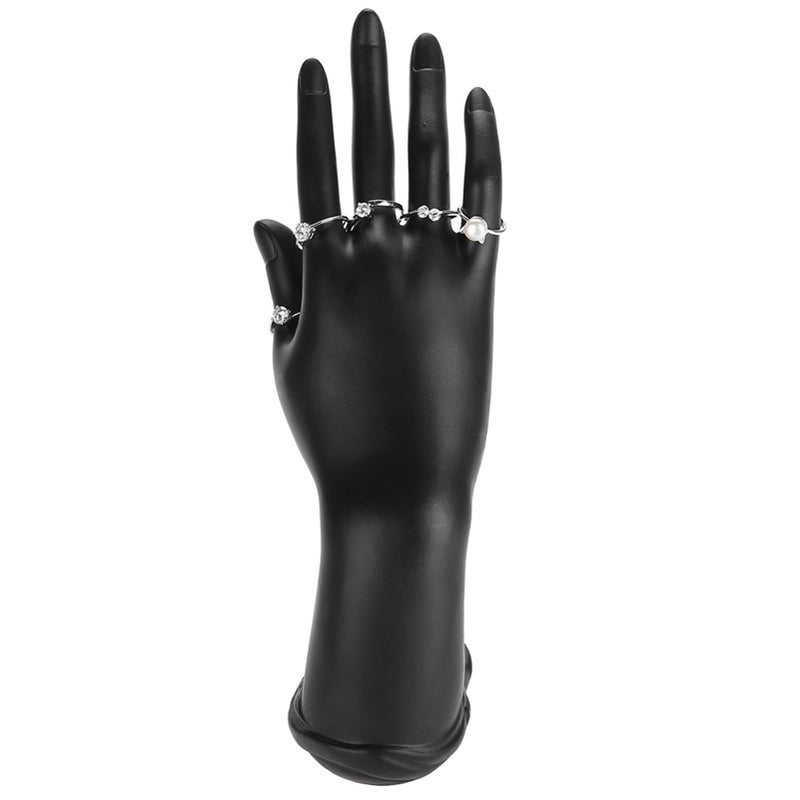 Resin Mannequin Hand Finger Jewelry Ring Bracelet Display Holder Rack(Resin Black) - Image 1