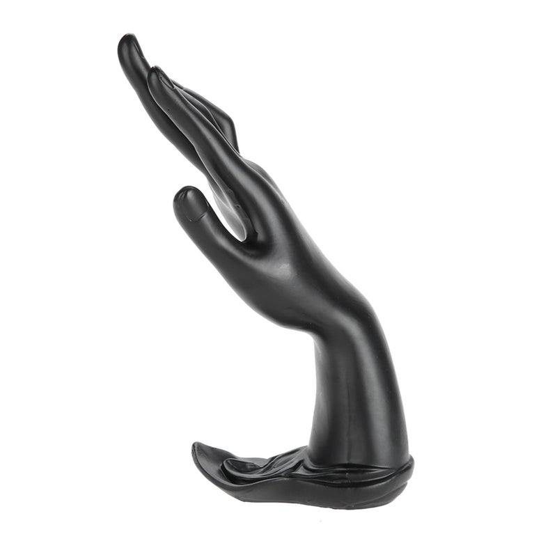 Resin Mannequin Hand Finger Jewelry Ring Bracelet Display Holder Rack(Resin Black) - Image 2