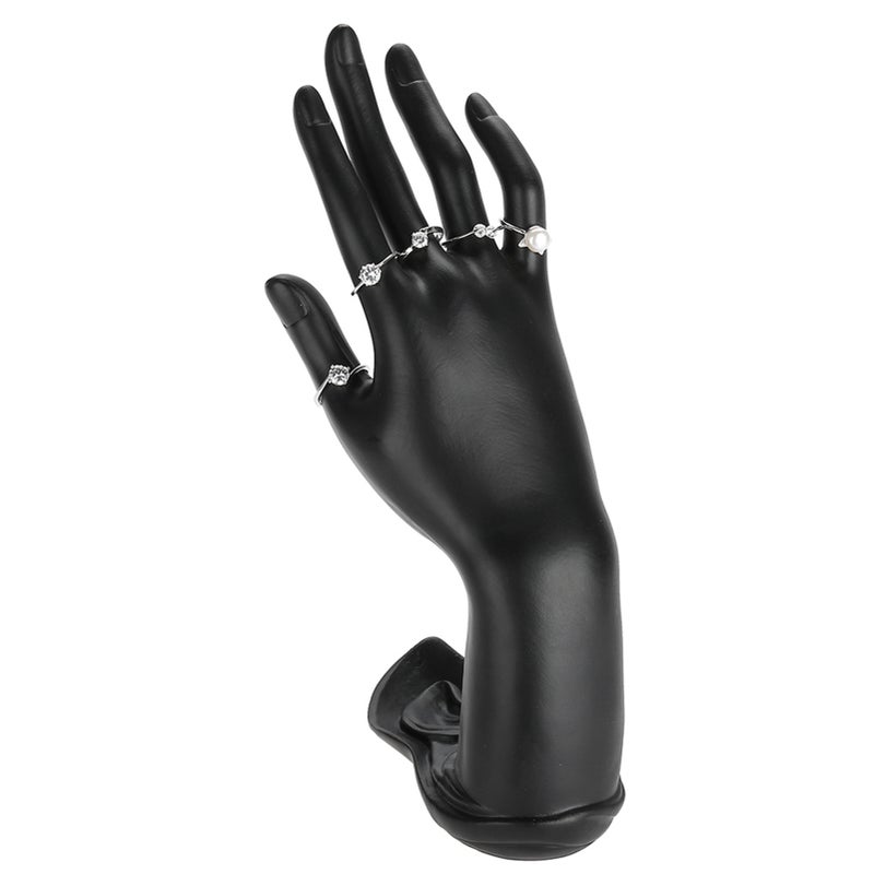 Resin Mannequin Hand Finger Jewelry Ring Bracelet Display Holder Rack(Resin Black) - Image 3