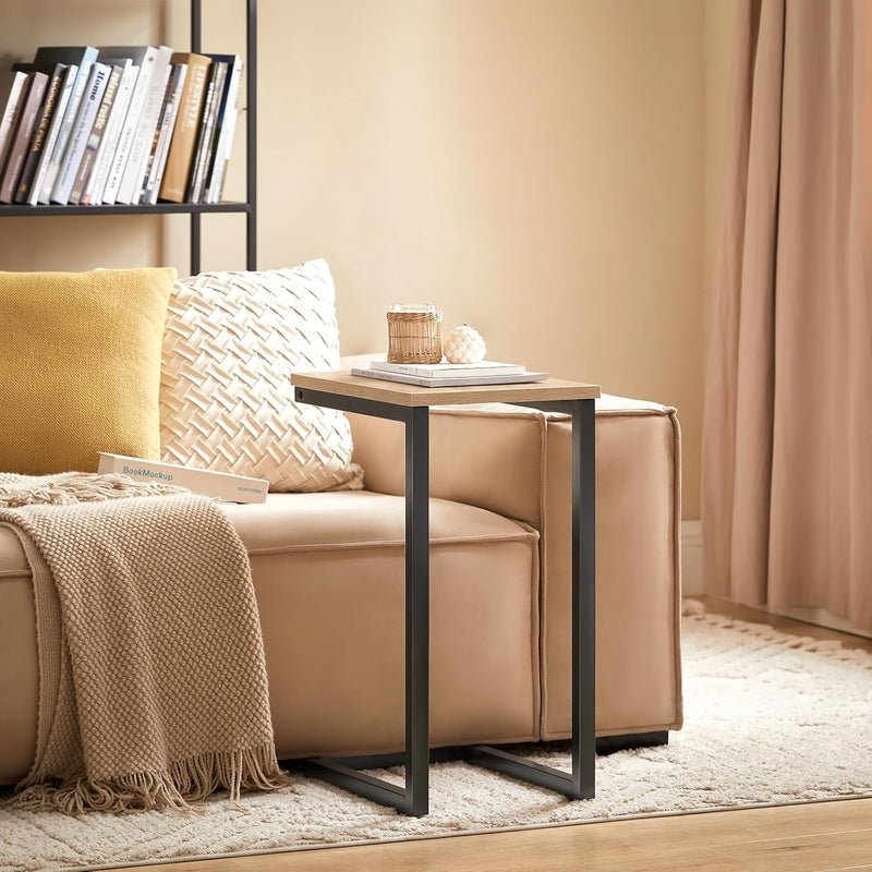 سو باي طاولة ركن قهوة Coffee Table طاولة جانبية Corner Side Table Bed Sofa End Table طاولة قهوة for Living room,Bedroom,Hallway,Natural wooden,طاوله ركن قهوه FBT44-N - Image 2