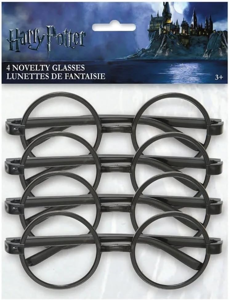 Unique Authentic Black Harry Potter Glasses  Pack of 4  Magical Cosplay  Enchanting Style  Perfect for Costume Parties - Image 2
