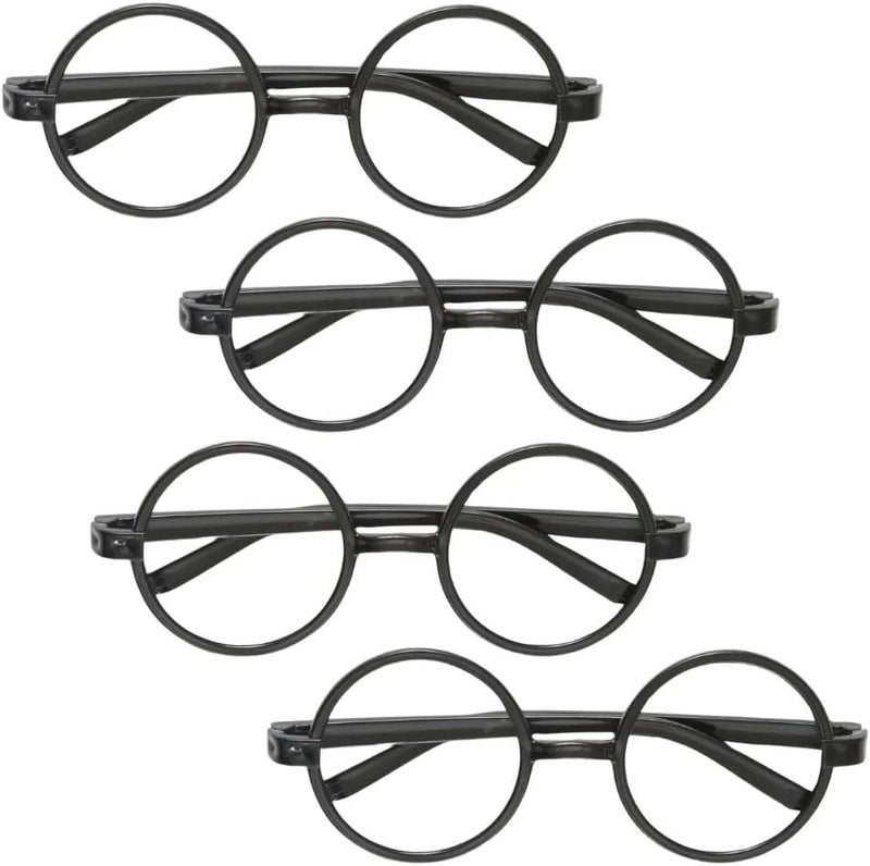 Unique Authentic Black Harry Potter Glasses  Pack of 4  Magical Cosplay  Enchanting Style  Perfect for Costume Parties - Image 1