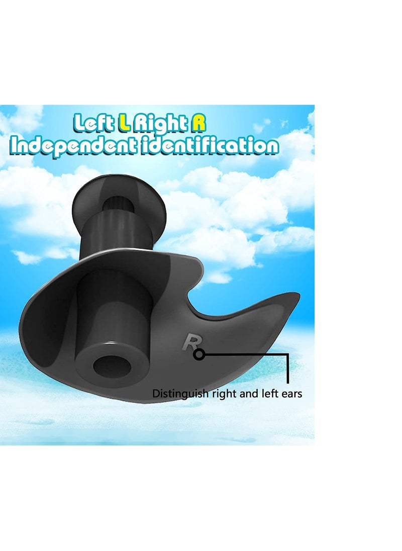 SYOSI - Swimming Earplugs, 5 Pairs Pack Waterproof Reusable Silicone Swimming Ear Plugs for Swimming Showering Bathing Surfing Snorkeling and Other Water Sports, Suitable for Kids and Adults - Image 1