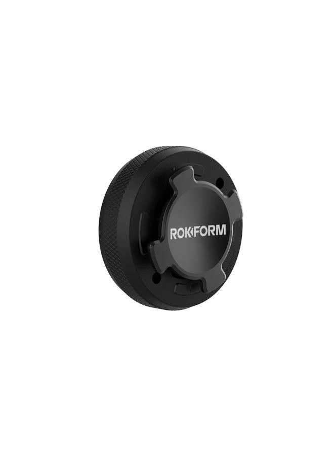 Rokform Phone Case Mount, Secure Aluminum Car and Truck Dash Phone Holder, Sticks to Any Flat Surface, Compatible Twist Lock Cases (Black) - Image 1