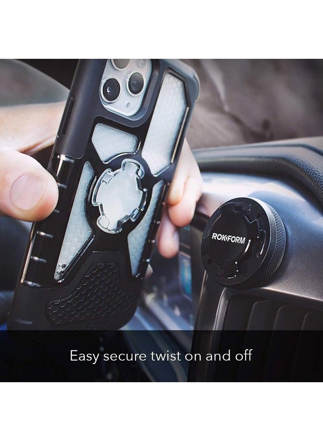 Rokform Phone Case Mount, Secure Aluminum Car and Truck Dash Phone Holder, Sticks to Any Flat Surface, Compatible Twist Lock Cases (Black) - Image 5