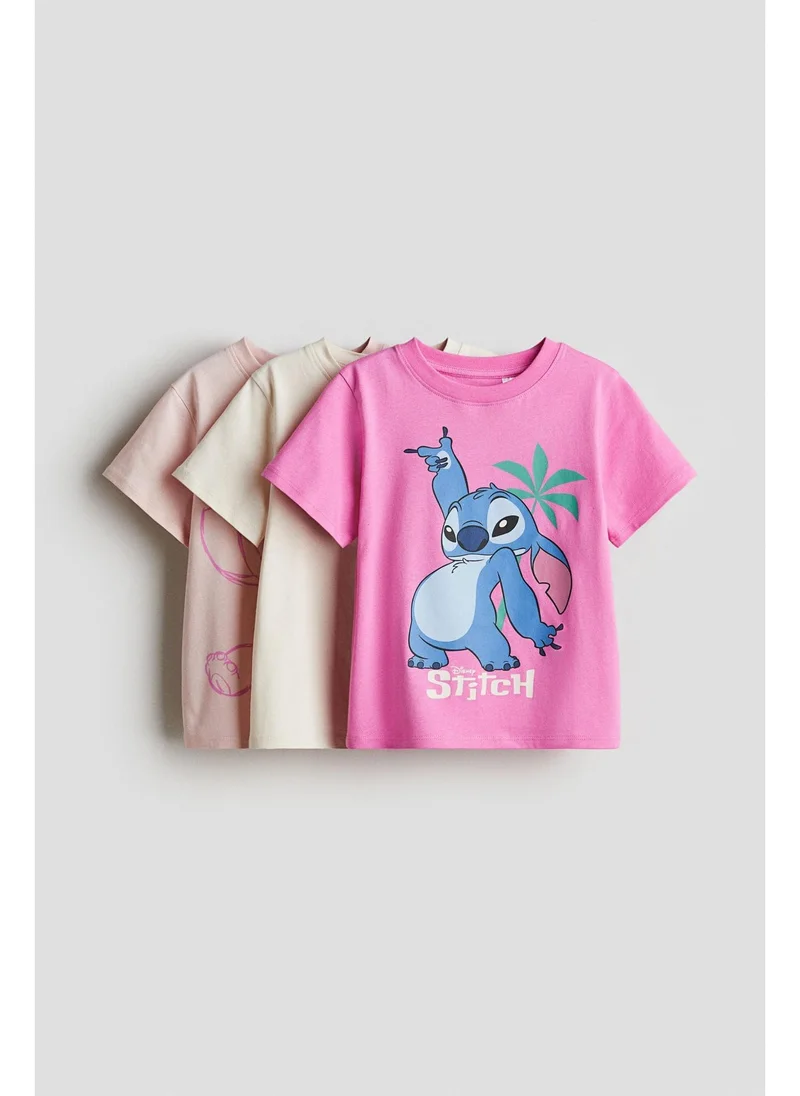 H&M 3-pack printed jersey tops