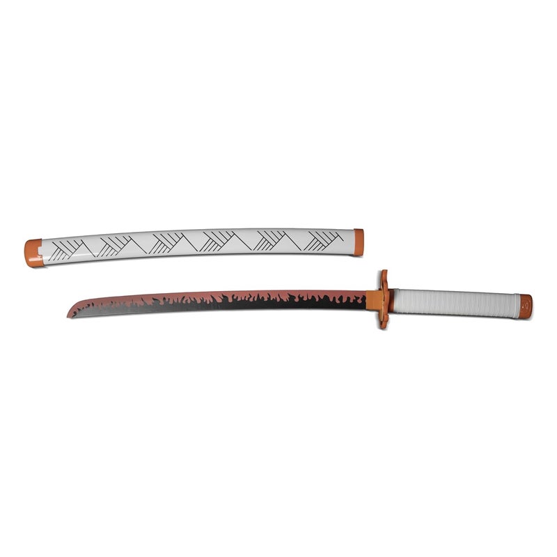 Offo Demon Slayer Kyojuro Rengoku Wooden Katana – 75cm Medium-Size Anime Sword for Cosplay, Martial Arts, Display & Training – Gift for Fans, Kids, Teens & Collectors - Image 5