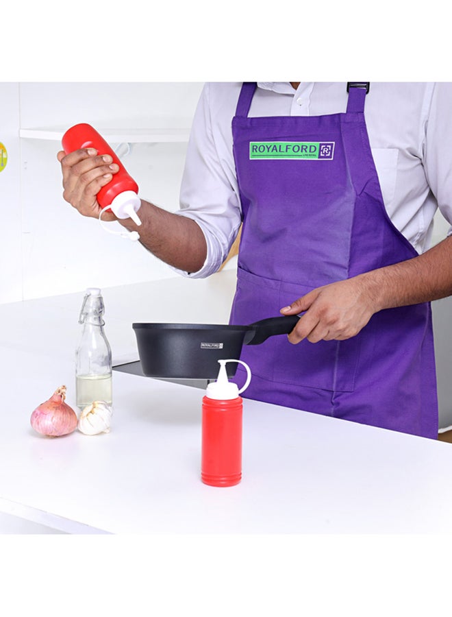 Royalford Kitchen Apron With 2 Pockets Purple 70x50cm - Image 5