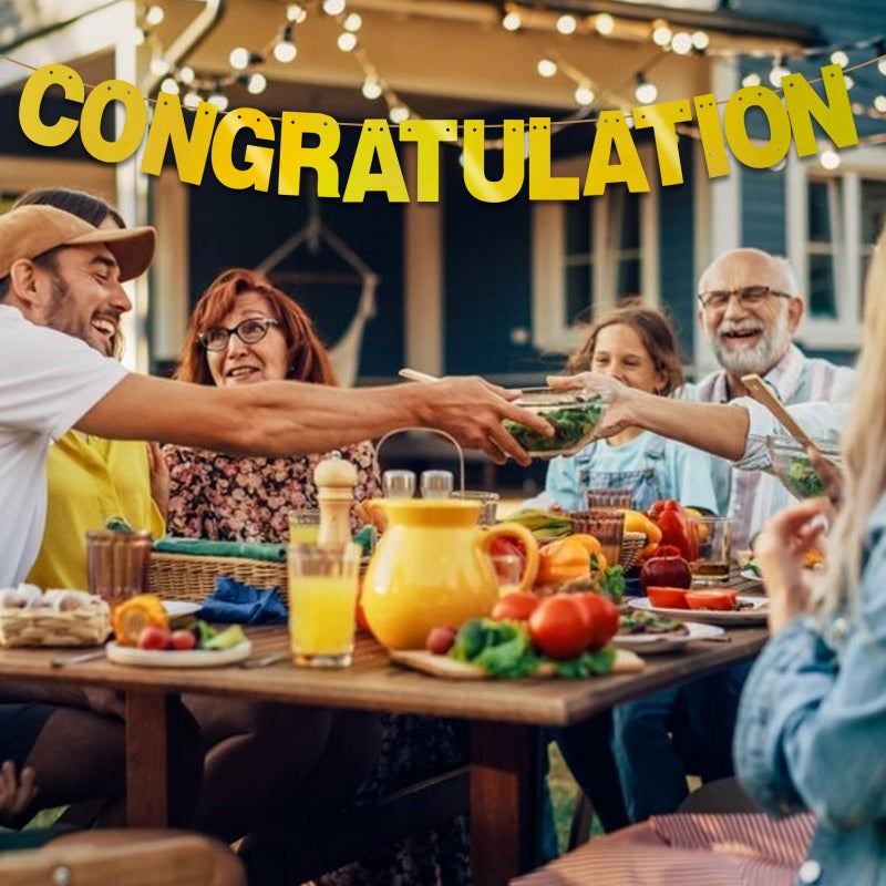 BEISHIDA Double-Sided Gold 116 PCS DIY Letter Banner Kit Make Your Own Banner,Including 111 Letters and Numbers 3 Rope and 9 Threading Device,Customized for Birthday Graduation Wedding Decor - Image 4