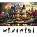 Blueforest Victorian House Sunset 500 Piece Puzzle for Adults Jigsaw Puzzles with Autumn Flowers Scenic Landscape Lakeside Cottage Challenging Puzzles for Adults Seniors Gift 23x15 - Image 2