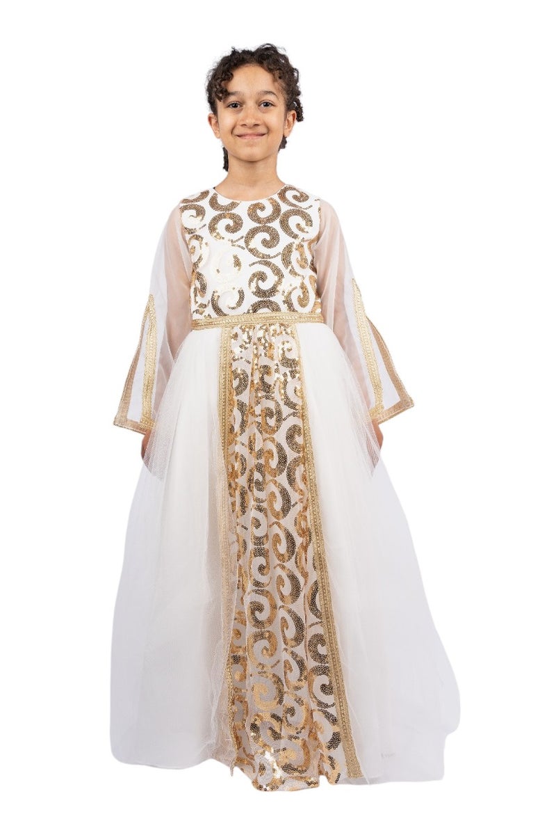 دىدانيالا جلابية دانييلا الملكية الكلاسيكية البيضاء - Image 1