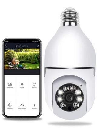 360 Degree Security Cameras Wireless Outdoor, 2.4GHz & 5G WiFi Light Bulb Camera, 1080p Wireless Cameras for Home Security, Indoor Security Camera System, Motion Detection, Two-Way Audio - pzsku/Z0AA8B5E0152C9557E3EBZ/45/1741298047/be6dd77b-785b-4f97-ac56-2e8b342db7ce