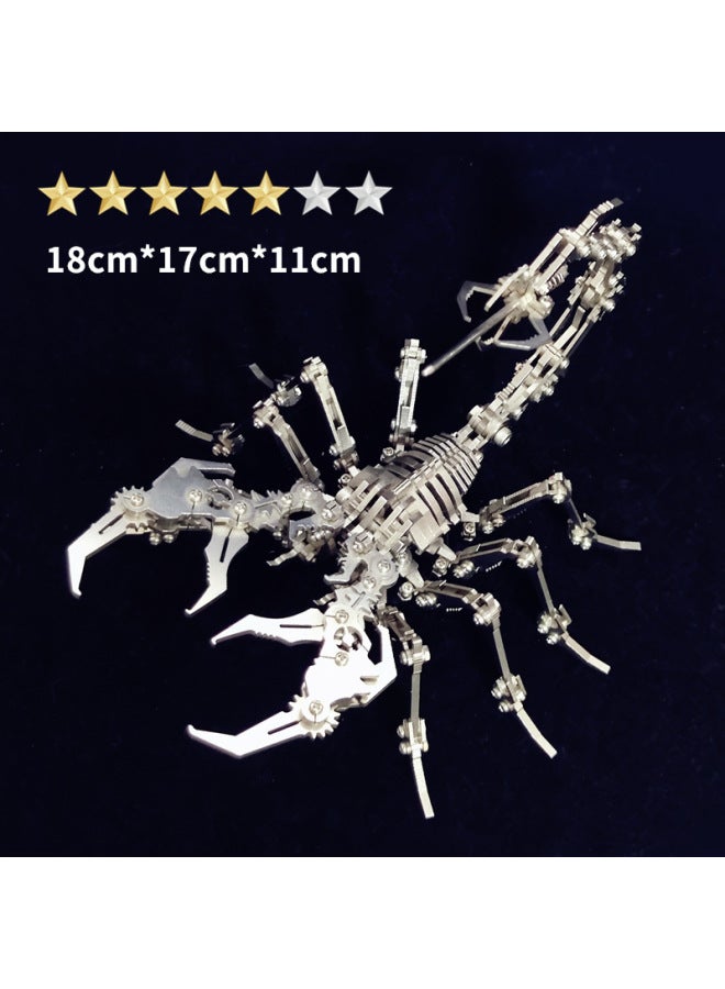 Steel Warcraft Scorpion King Color Scorpion Scorpion Three-dimensional Puzzle Metal Assembled Mechanical Insects Children's Educational Toys-Color:Red Scorpion Diy - Image 3