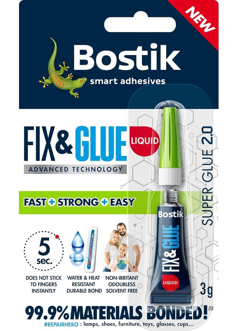 بوستيك فيكس آند جلو سائل صمغ فائق 3 غ - Image 1