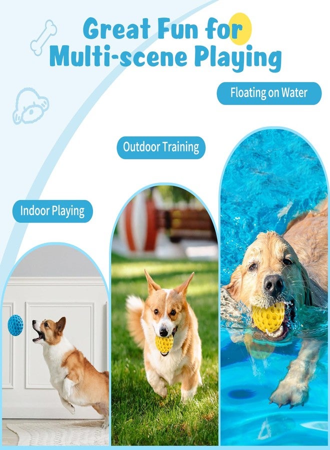 HIPPIH Indestructible Squeaky Dog Toys, Interactive Dog Balls 2 Pack, Dog Chew Toys for Aggressive Chewers, Natural Rubber Puppy Toys for Large/Medium Dogs, Tough Puppy Teething Toys, Relieve Anxiety - Image 5