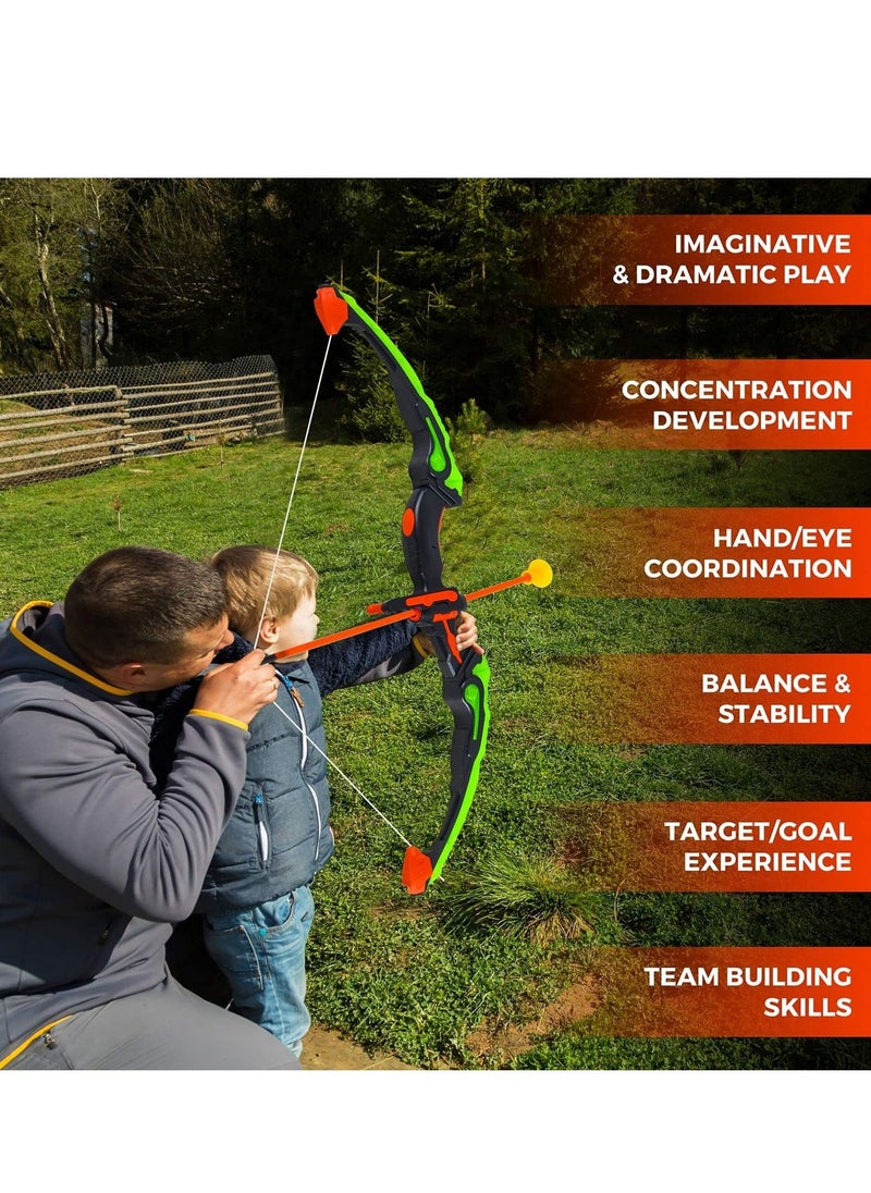 Arabest - Bow and Arrow Set for Kids, Light Up Archery Toy Set, Includes 6 Suction Cup Arrows, Target and Quiver, Outdoor Toys for Kids, Gifts for Boys and Girls Ages 7+ Years Old - Image 1