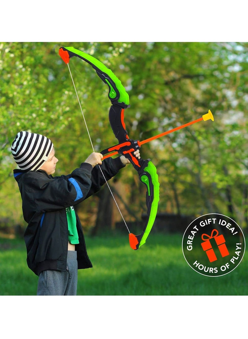 Arabest - Bow and Arrow Set for Kids, Light Up Archery Toy Set, Includes 6 Suction Cup Arrows, Target and Quiver, Outdoor Toys for Kids, Gifts for Boys and Girls Ages 7+ Years Old - Image 1