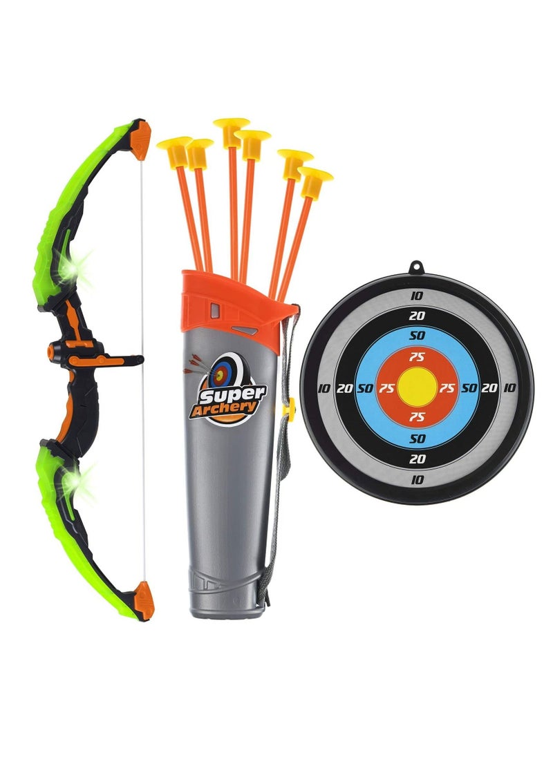 Arabest - Bow and Arrow Set for Kids, Light Up Archery Toy Set, Includes 6 Suction Cup Arrows, Target and Quiver, Outdoor Toys for Kids, Gifts for Boys and Girls Ages 7+ Years Old - Image 1