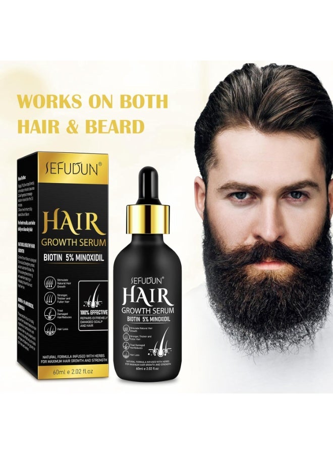 5% Minoxidil for Men u0026 Women With Derma Roller, Minoxidil for Women Hair Growth, Minoxidil for Men Beard, Natural Hair Regrowth Treatment for Hair Loss Hair Thinning, Thicker Fuller Healthier Ha