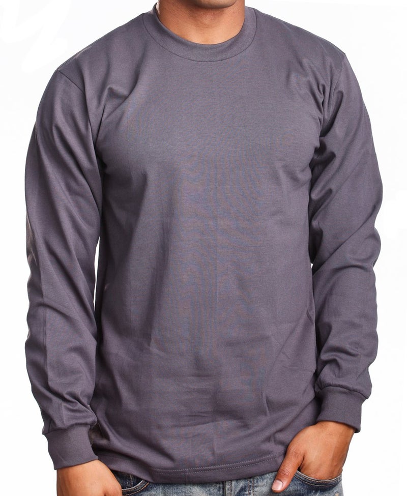 PRO 5 Super Heavy Mens Long Sleeve T-Shirt, 2XL, Dark Grey - Image 2