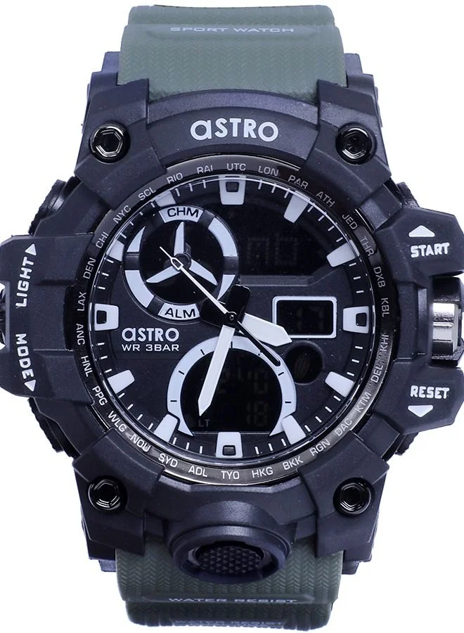 ASTRO ASTRO Men's Analog-Digital Black Dial Watch - A20808-PPHB
