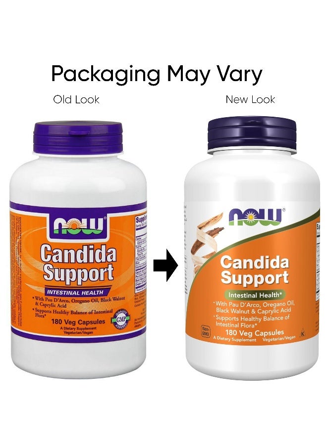 Now Foods Candida Support, Intestinal Health* 180 Veg Capsules Packaging May Vary - Image 2