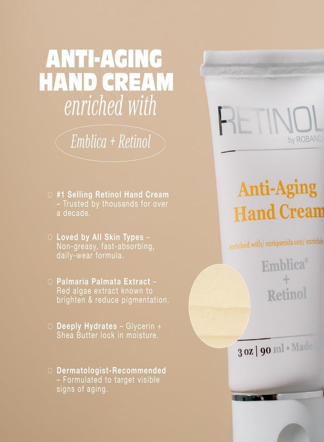 Robanda Retinol Anti-Aging Hand Cream - Hydrating & Moisturizing Hand Lotion with Anti-Aging Formula to Help Prevent Wrinkles & Reduce Fine Lines, 3 oz, Lightly Scented - Image 3