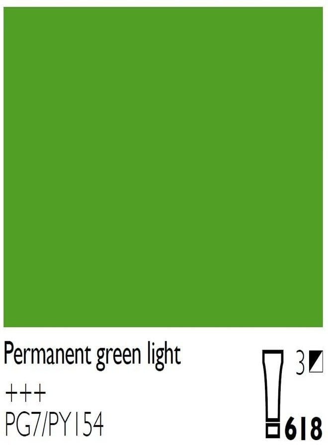 Cobra Water-Mixable Oil Color 40 ml Tube - Permanent Green Light - Image 3