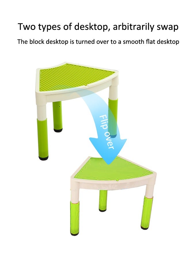 JSAITOYS Kids Children DIY Playing Multifunctional Building Blocks Table - Image 3