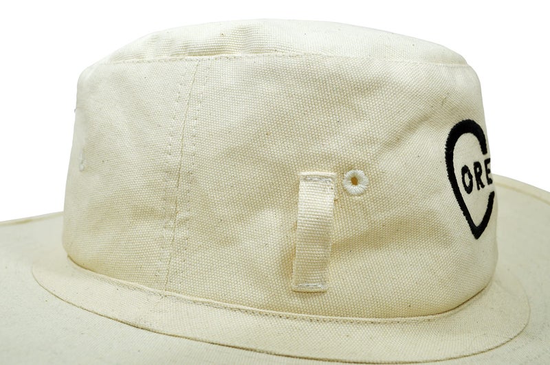 Coreteq Men 100% Cotton Canvas Cricket Panama Sun Hat Lightweight Brim with Loops (X-Large, x_l), Off White - Image 3