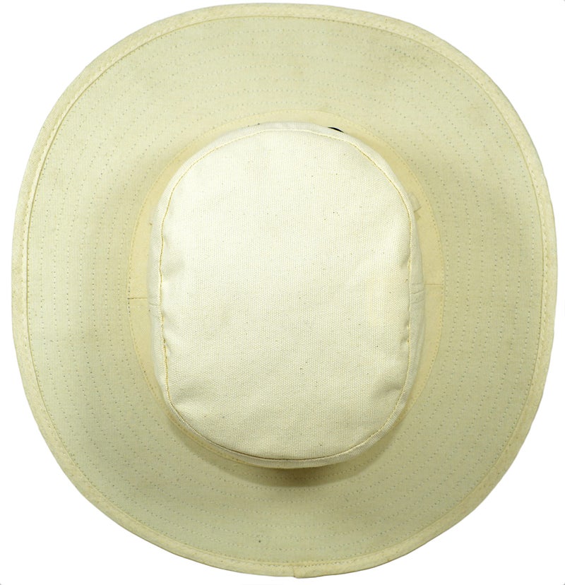 Coreteq Men 100% Cotton Canvas Cricket Panama Sun Hat Lightweight Brim with Loops (X-Large, x_l), Off White - Image 5