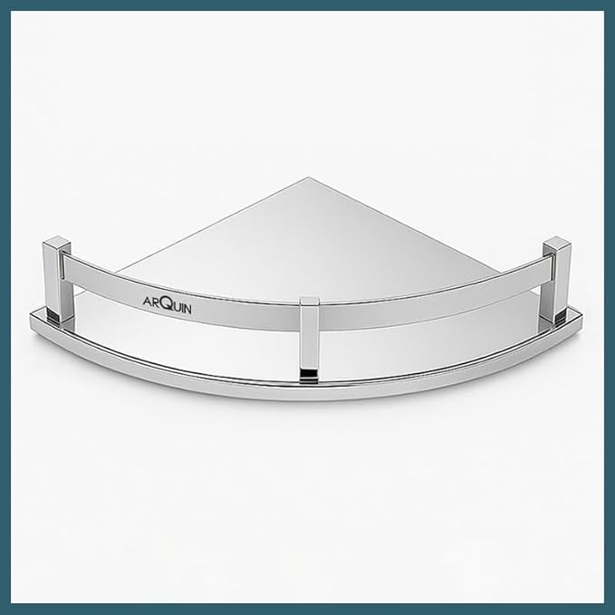 ARQUIN Bathroom Wall Mount Corner Shelf 9x9 Inch 304 Stainless Steel Corner Shelves for Kitchen Side Stand for Wall Wall Mounted Fittings/Storage Corner Stand Bathroom Racks and Shelves - Image 5