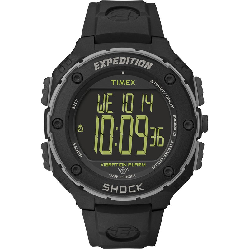 Timex Men's T49950 Expedition Shock XL Vibrating Alarm Black Resin Strap Watch - Image 1