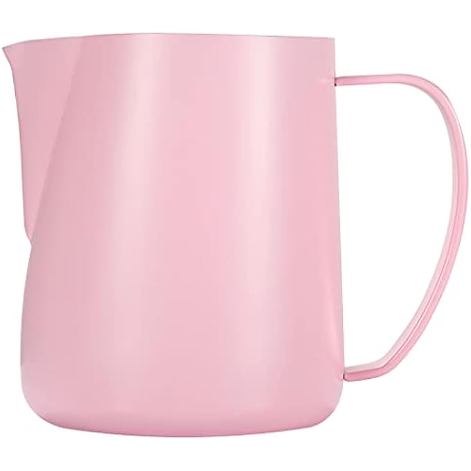 Dianoo Milk Frothing Pitcher 600Ml Stainless Steel Espresso Steaming Pitcher Milk Coffee Frothing Cup Milk Foam Maker For Cappuccino Latte Pink - Image 2