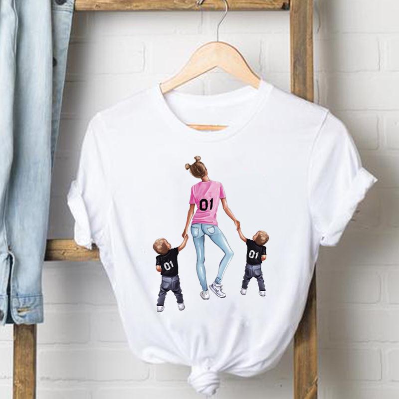 Watercolor Mother Print Women'S T-Shirt Trend Fashion All-Match Modal Cotton Women'S Short Sleeve Shirt For Women - Image 5