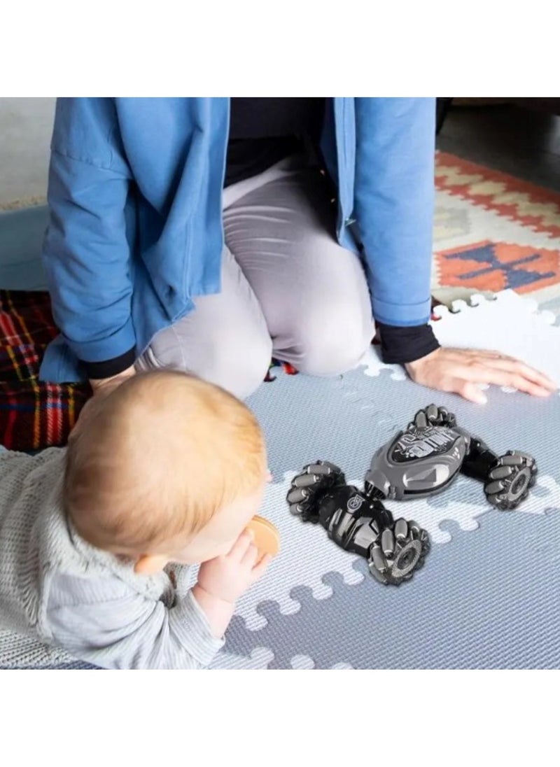 Huitich - Remote Control Stunt Car with Gesture Control and Rechargeable Battery Grey - Image 1