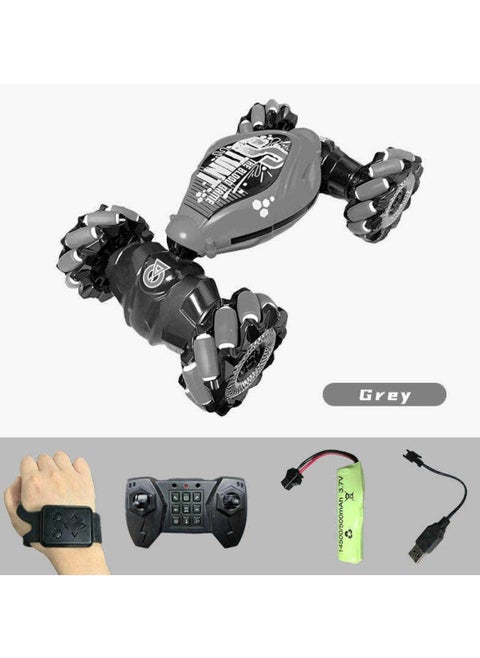 Remote Control Stunt Car with Gesture Control and Rechargeable Battery Grey