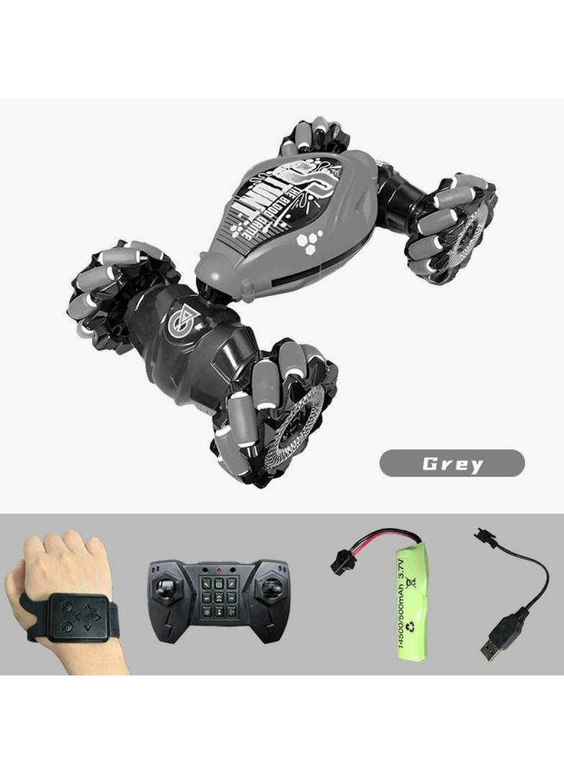 Huitich - Remote Control Stunt Car with Gesture Control and Rechargeable Battery Grey - Image 1
