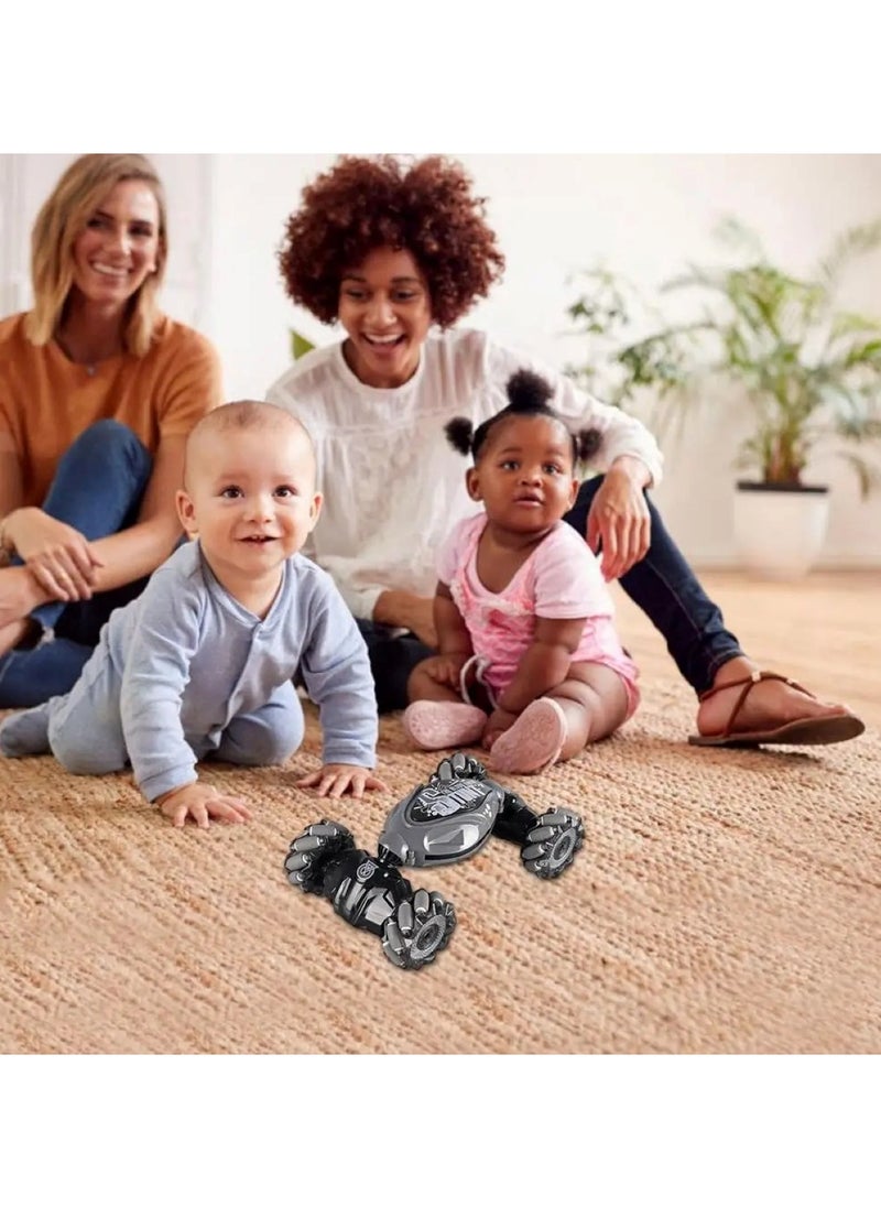 Huitich - Remote Control Stunt Car with Gesture Control and Rechargeable Battery Grey - Image 1
