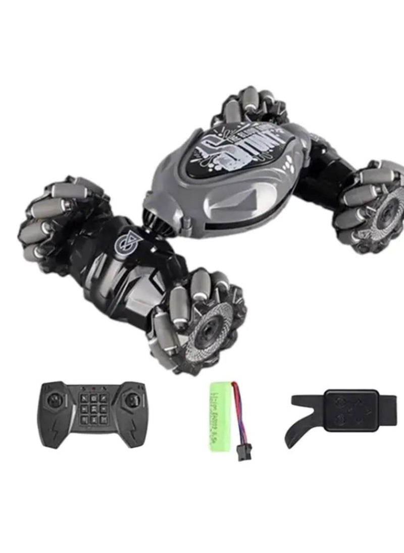 Huitich - Remote Control Stunt Car with Gesture Control and Rechargeable Battery Grey - Image 1