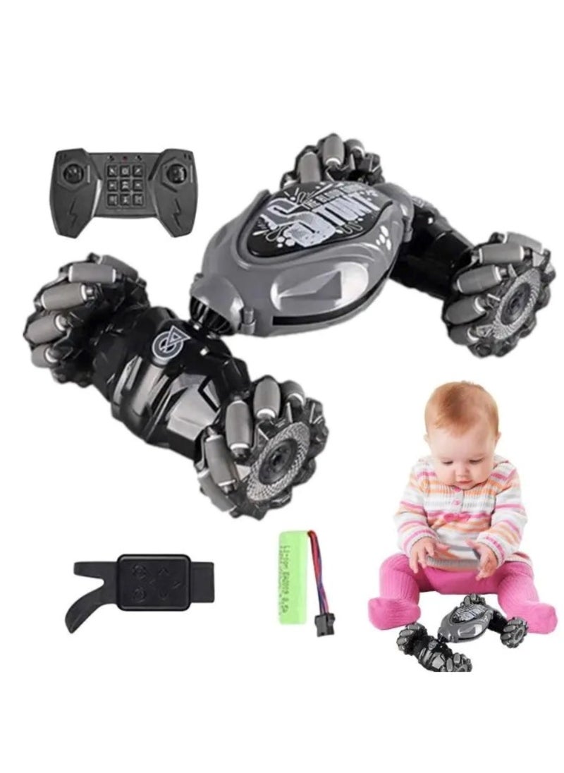 Huitich - Remote Control Stunt Car with Gesture Control and Rechargeable Battery Grey - Image 1