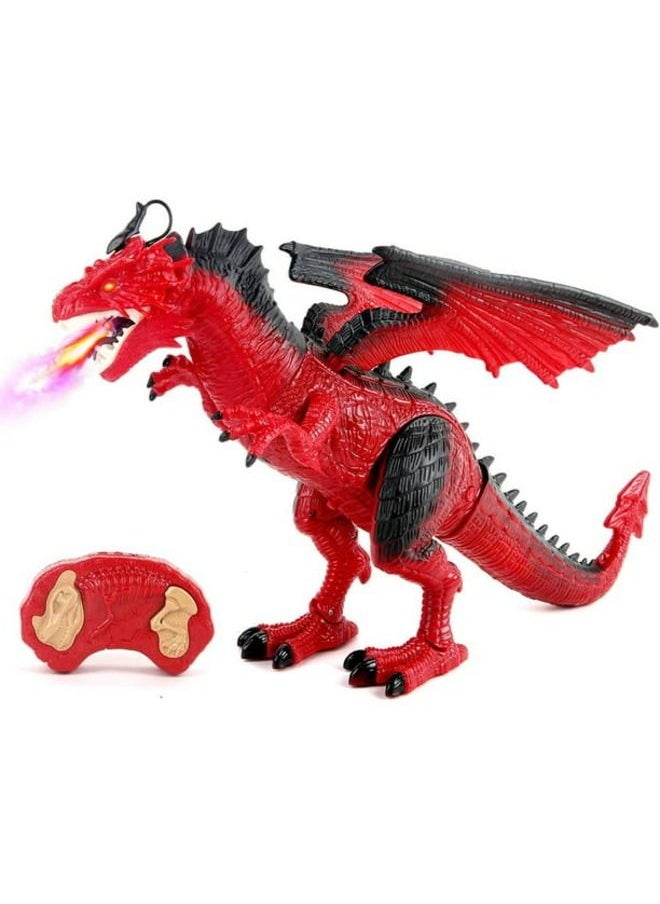 Generic - Dino Planet Remote Control RC Walking Dinosaur Toy with Breathing Shaking Head Light Up Eyes Sound Ice Dragon - Image 1