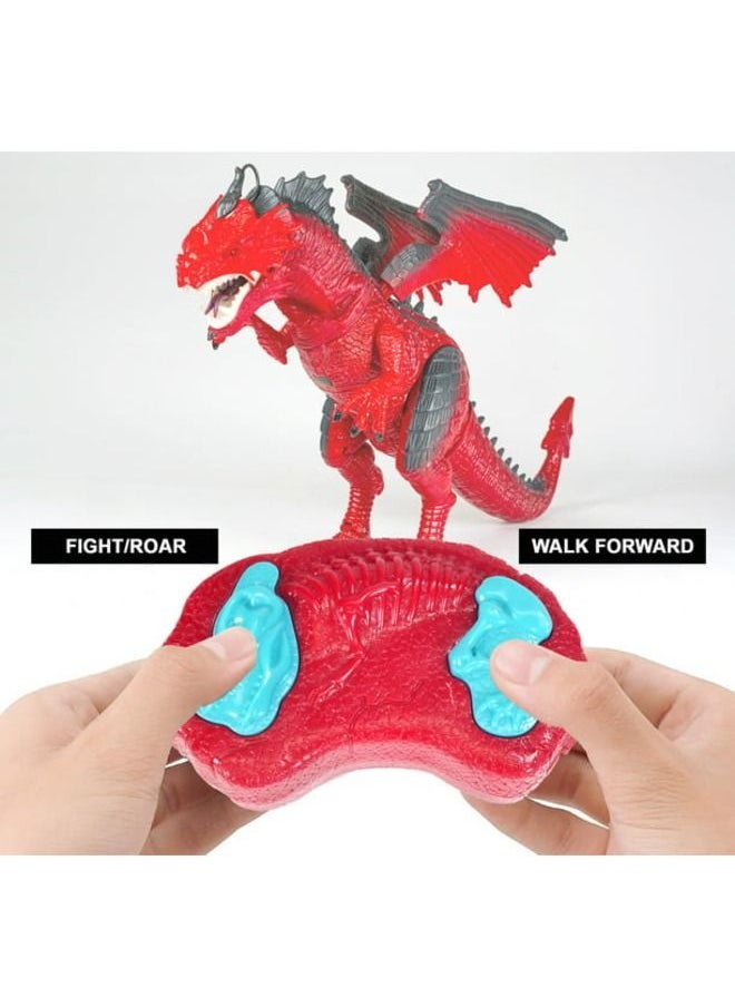 Generic - Dino Planet Remote Control RC Walking Dinosaur Toy with Breathing Shaking Head Light Up Eyes Sound Ice Dragon - Image 1