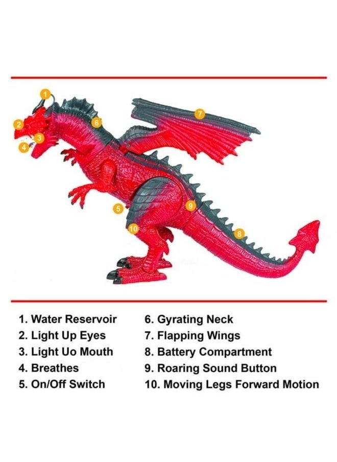 Generic - Dino Planet Remote Control RC Walking Dinosaur Toy with Breathing Shaking Head Light Up Eyes Sound Ice Dragon - Image 1