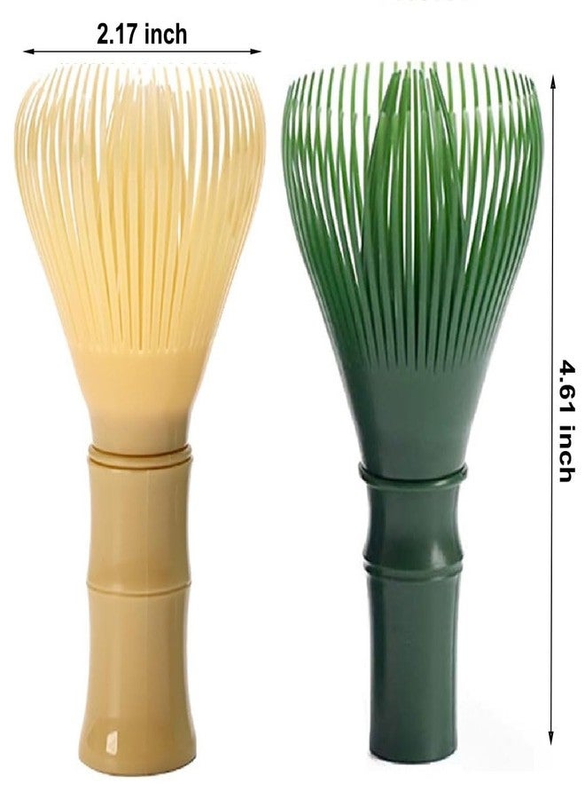 Alotm Resin Matcha Whisk, Plastic Matcha Brush, Japanese Tea Mixer Tool, PP Traditional Handcrafted Matcha Mixing Accessories for Tea Preparation (Yellow) - Image 3