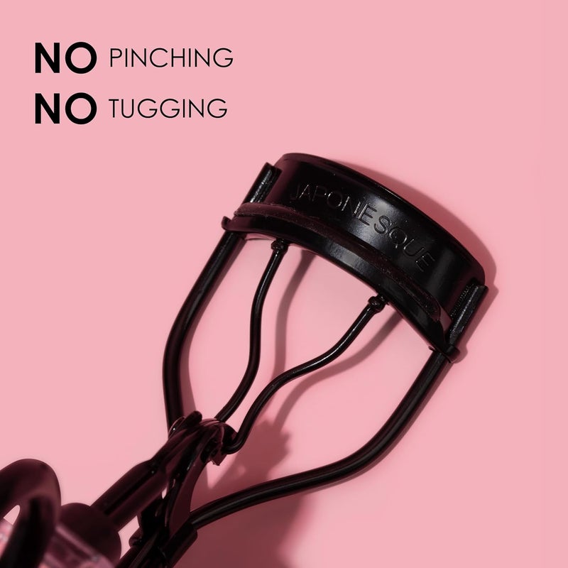 Japonesque Pro Performance Lash Curler with Natural Arch for Sweeping Volume on Natural or False Lashes, Holds Curl for up to 8 Hours, Includes 1 Refill Pad - Image 3