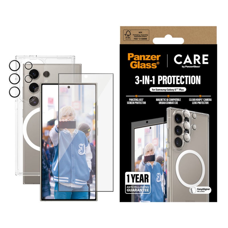 PanzerGlass Care By Panzerglass Fashion 3-In-1 Bundle - Urban Combat Case + Screen Protector + Camera Lens Protector For Samsung Galaxy S25 Ultra - Full Protection, Slim Design, Durable & Scratch-Resistant - Image 2