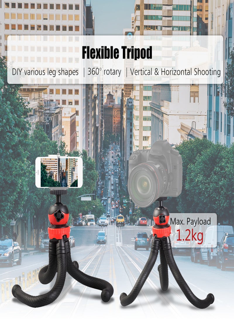 Mini Flexible Tripod Octopus Spider Stand Holder with 360° Ball Head for DSLR Action Camera Smartphone - Image 2