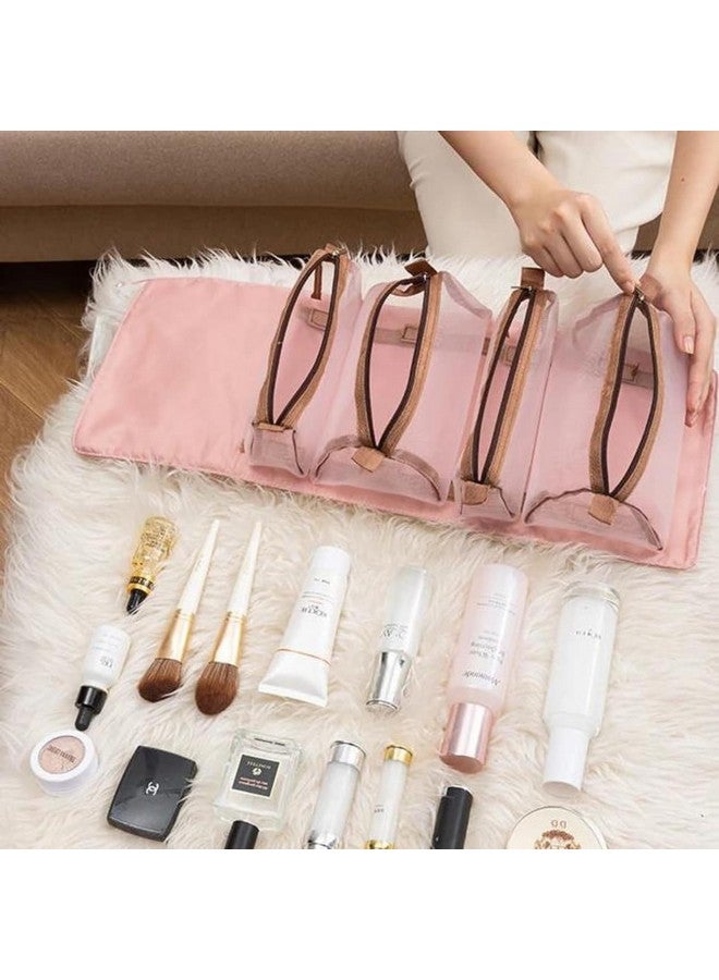 TINKDAS Cosmetic Organizer Makeup Bag Roll Up Pouch Makeup Organizer Box Foldable Toiletry Bag Cosmetic Bag for Women Travel Makeup Pouch(Multicolor) - Image 2